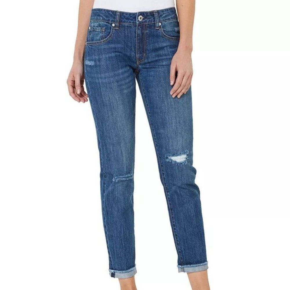 Numero Juniors' Ripped Boyfriend Jeans
